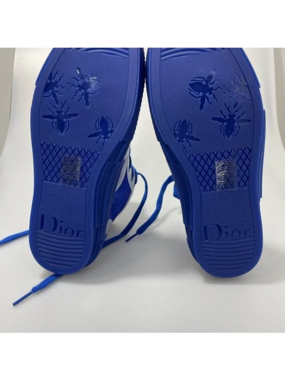 Dior SS B23 Blue Oblique High Top Sneakers Men’s EU 39/US 6 $1200.